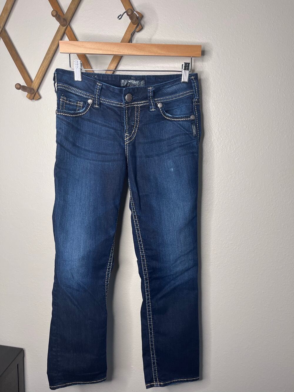 SILVER JEANS CO Suki Bootcut Dark Wash Denim Jeans Women Size 28 W28 L30